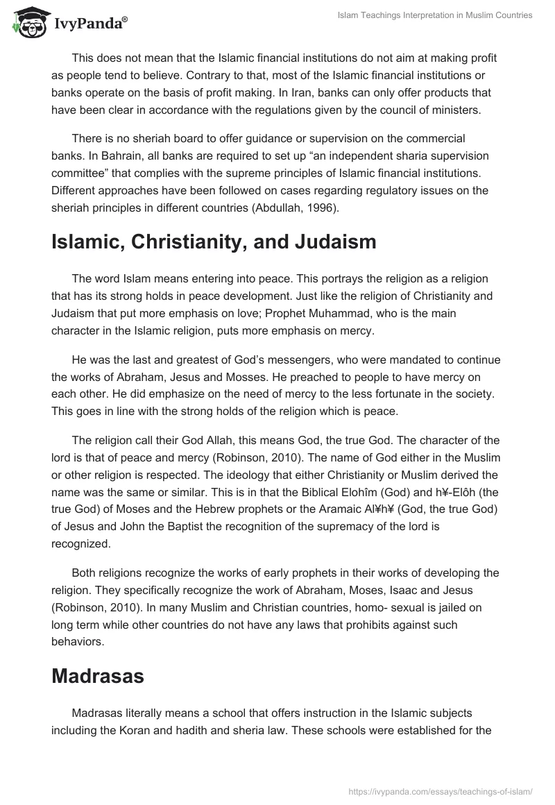 Islam Teachings Interpretation in Muslim Countries. Page 4