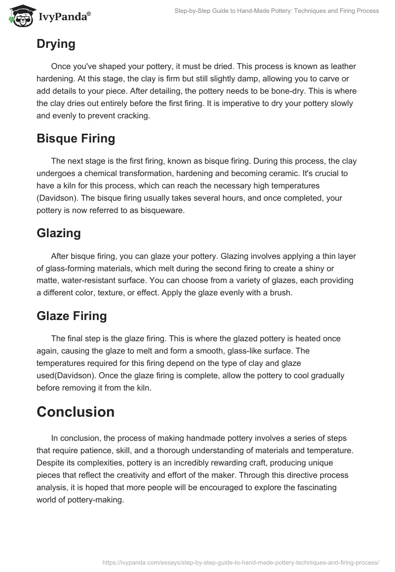 Step-by-Step Guide to Hand-Made Pottery: Techniques and Firing Process. Page 2