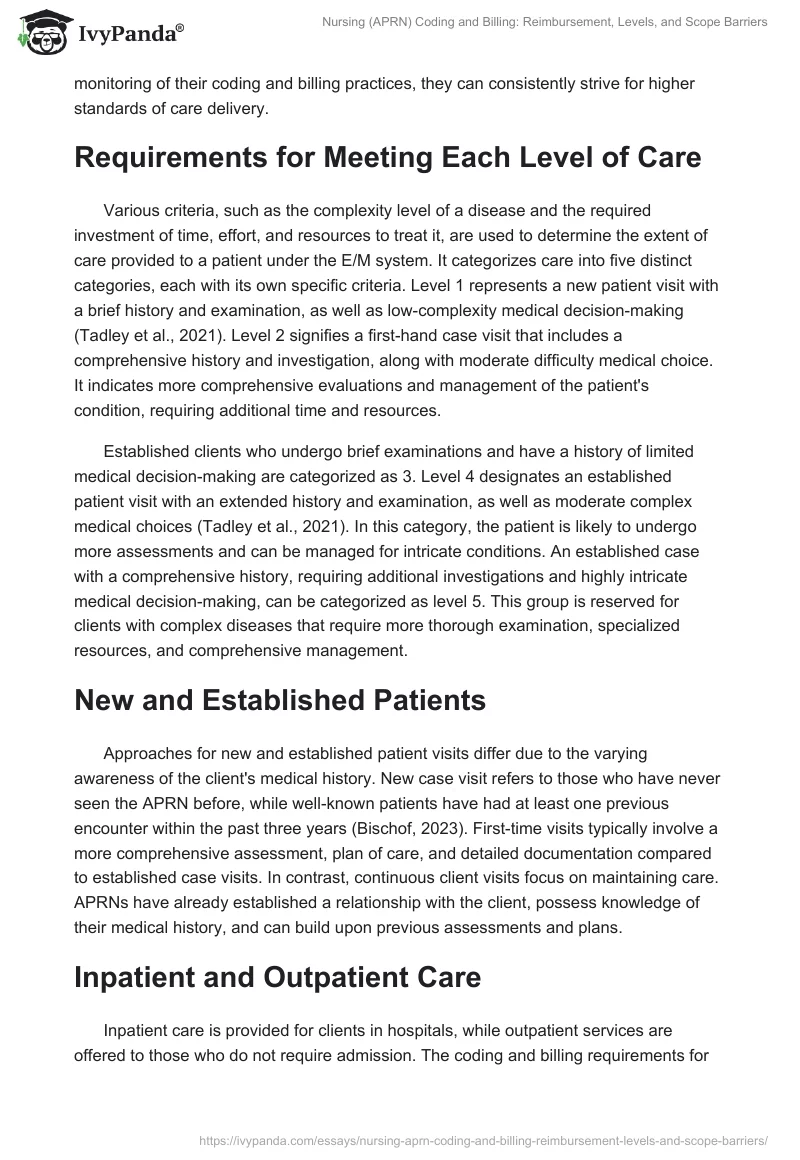 Nursing (APRN) Coding and Billing: Reimbursement, Levels, and Scope Barriers. Page 2