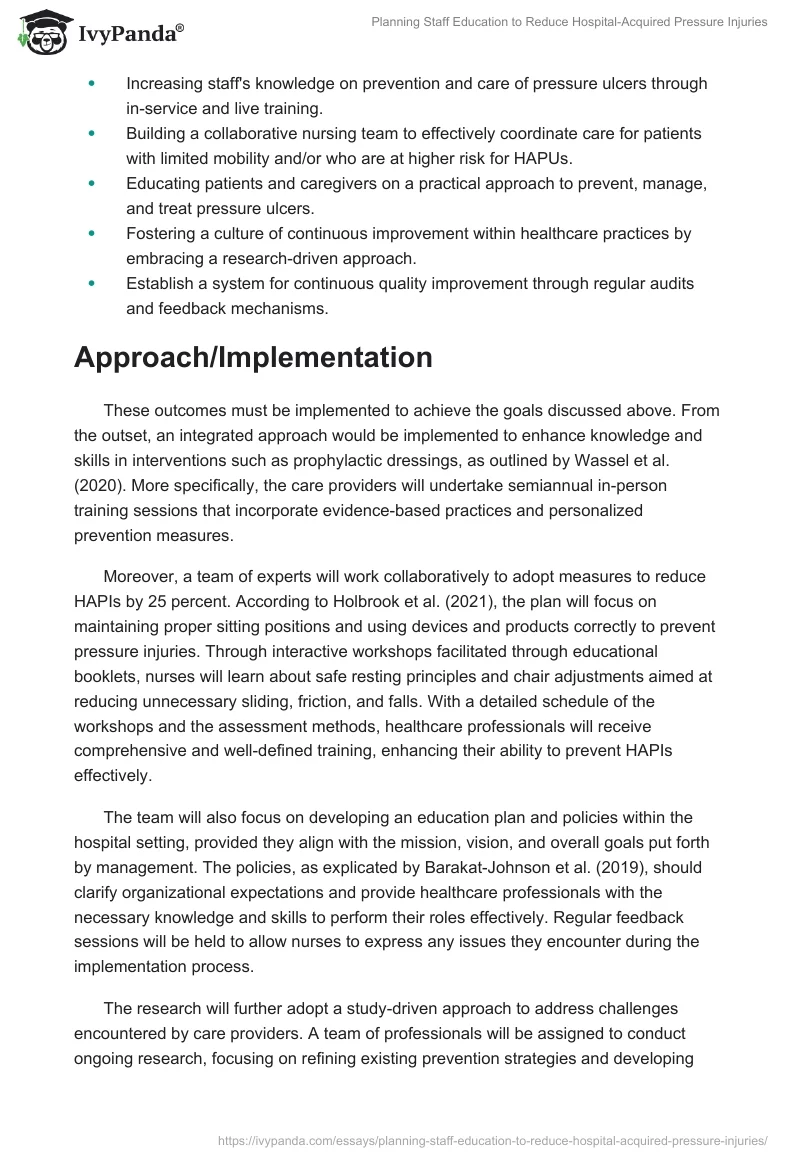 Planning Staff Education to Reduce Hospital-Acquired Pressure Injuries. Page 2