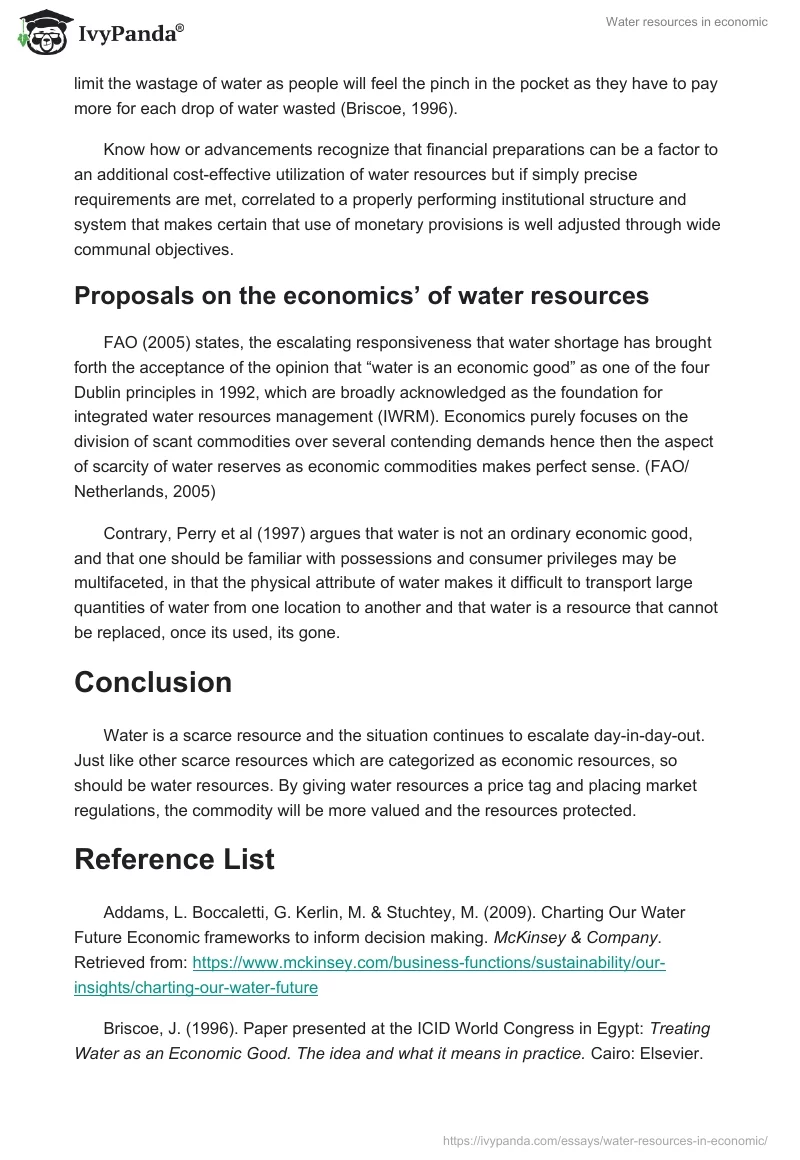 Water Resources in Economic. Page 2