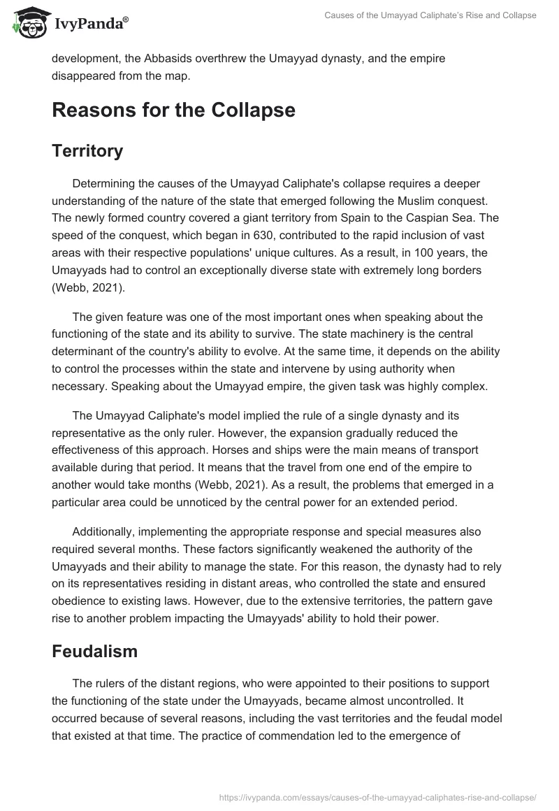 Causes of the Umayyad Caliphate’s Rise and Collapse. Page 2