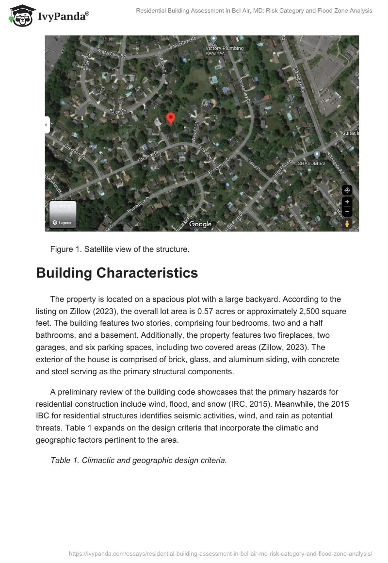 Residential Building Assessment in Bel Air, MD: Risk Category and Flood Zone Analysis. Page 2