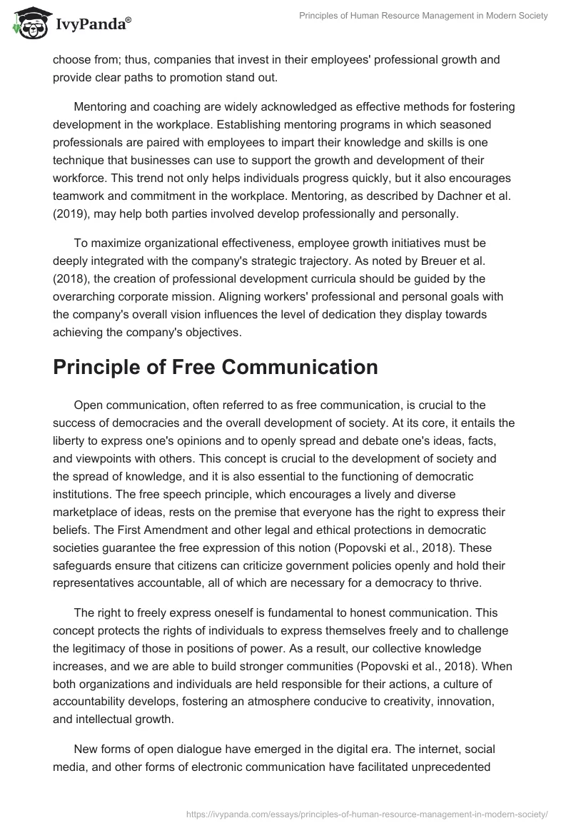 Principles of Human Resource Management in Modern Society. Page 2
