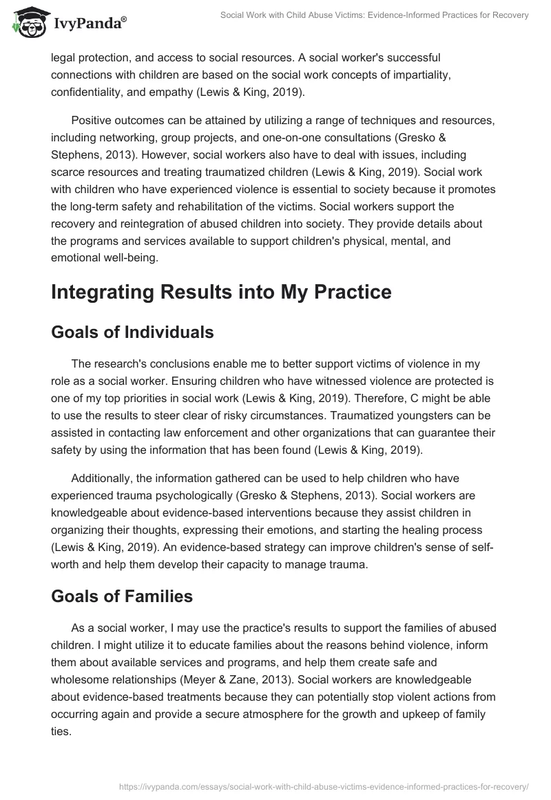 Social Work with Child Abuse Victims: Evidence-Informed Practices for Recovery. Page 2