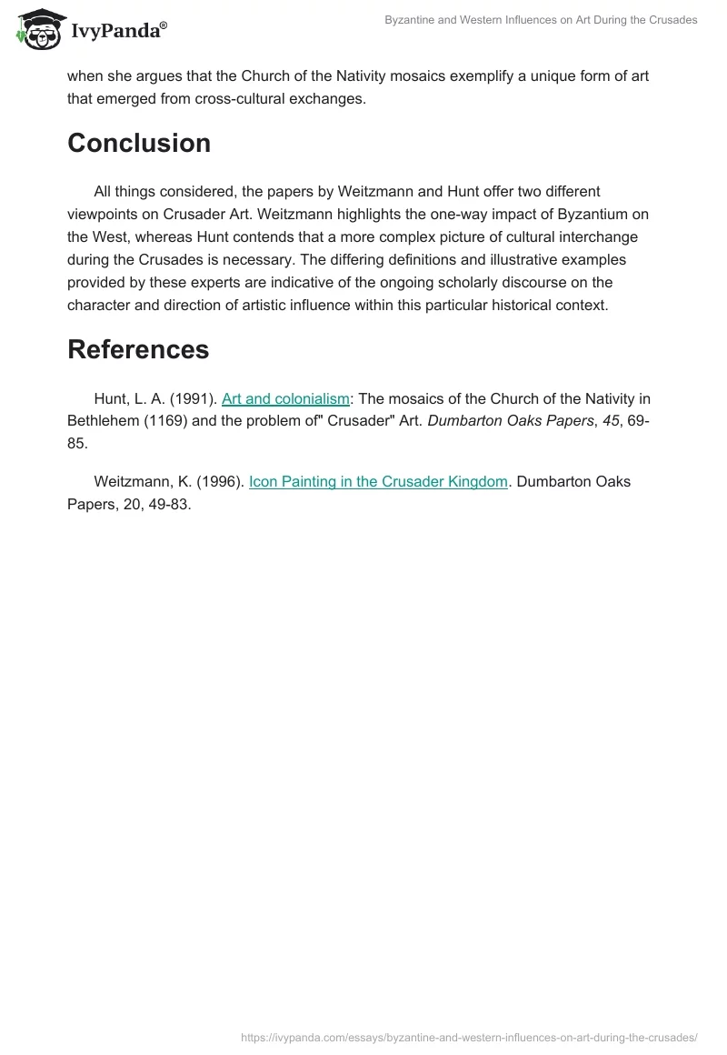 Byzantine and Western Influences on Art During the Crusades. Page 2