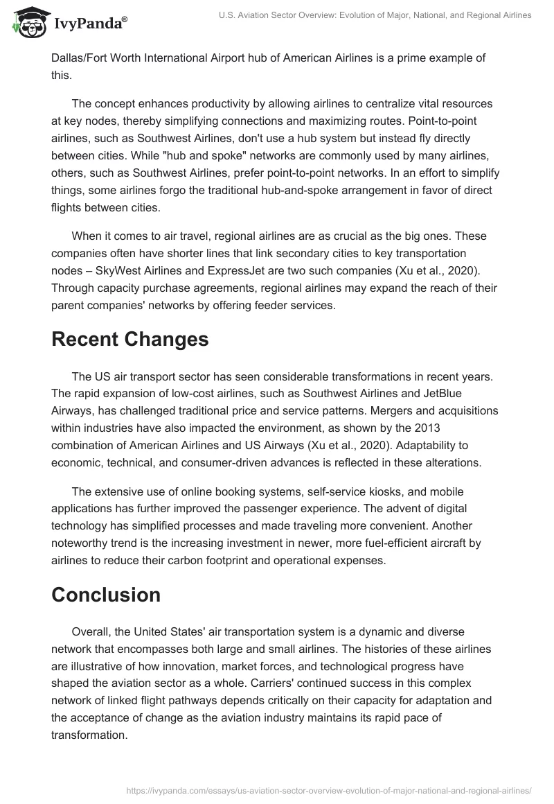 U.S. Aviation Sector Overview: Evolution of Major, National, and Regional Airlines. Page 2