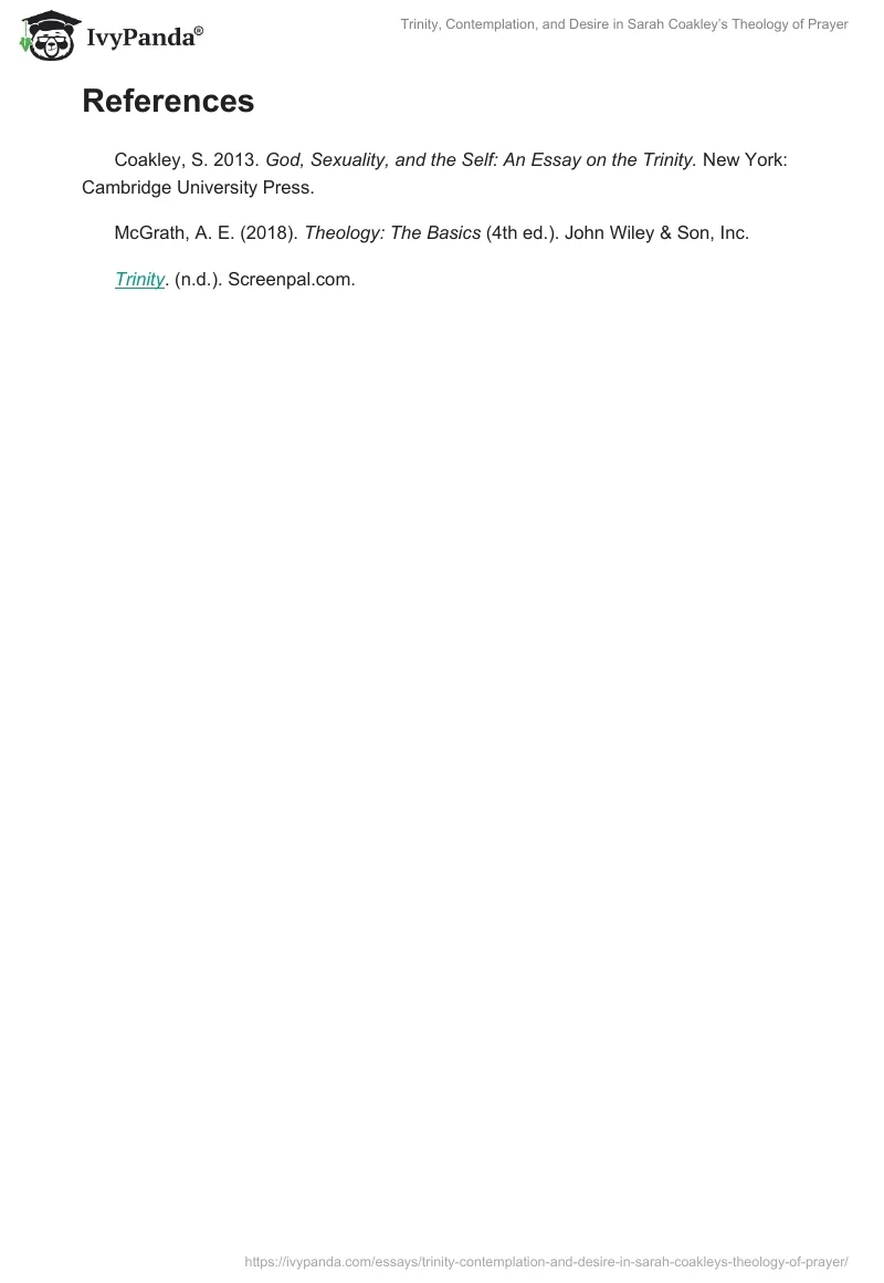 Trinity, Contemplation, and Desire in Sarah Coakley’s Theology of Prayer. Page 2