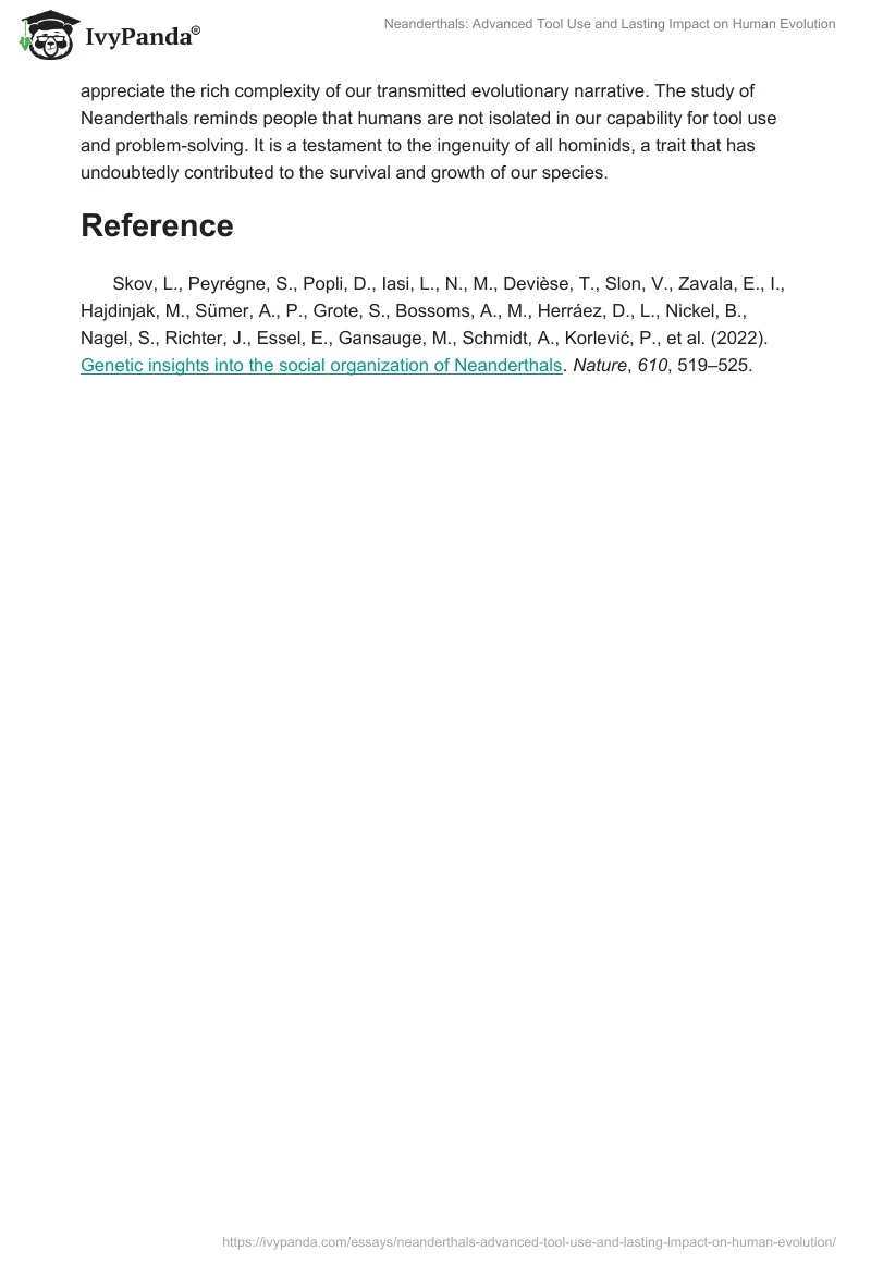 Neanderthals: Advanced Tool Use and Lasting Impact on Human Evolution. Page 2