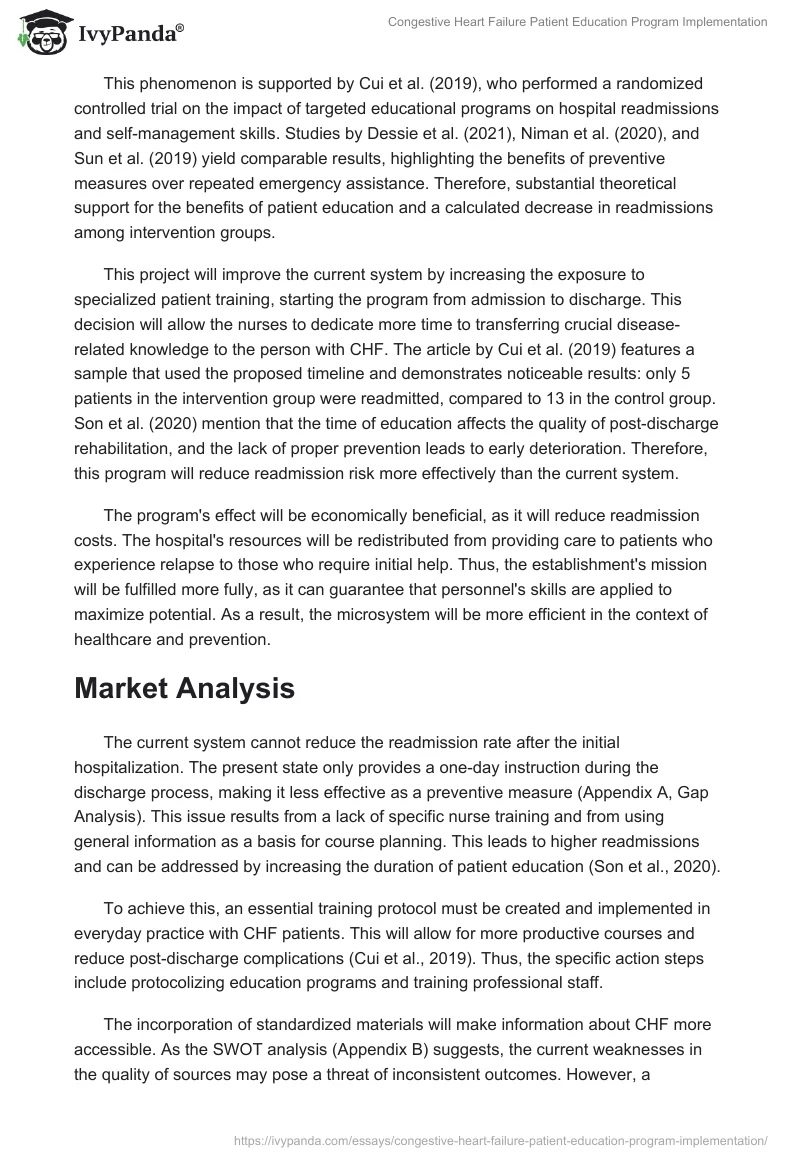 Congestive Heart Failure Patient Education Program Implementation. Page 2