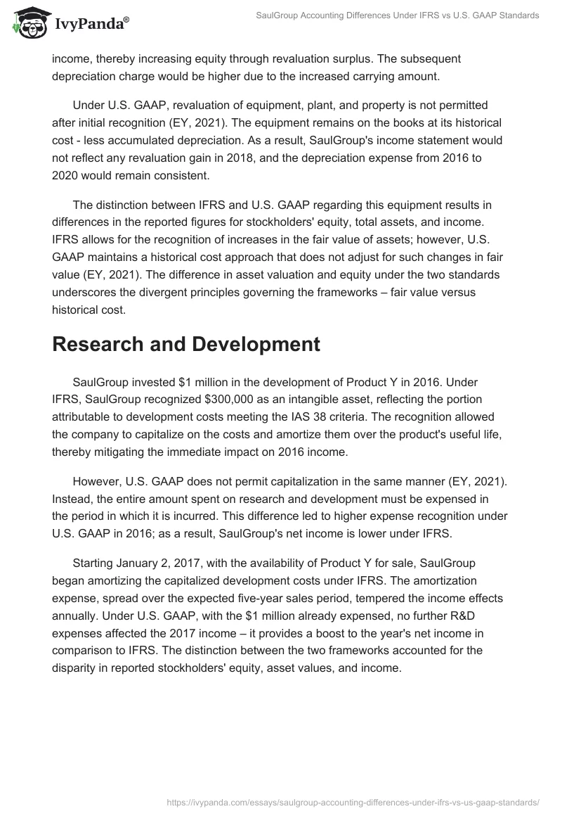 SaulGroup Accounting Differences Under IFRS vs U.S. GAAP Standards. Page 2