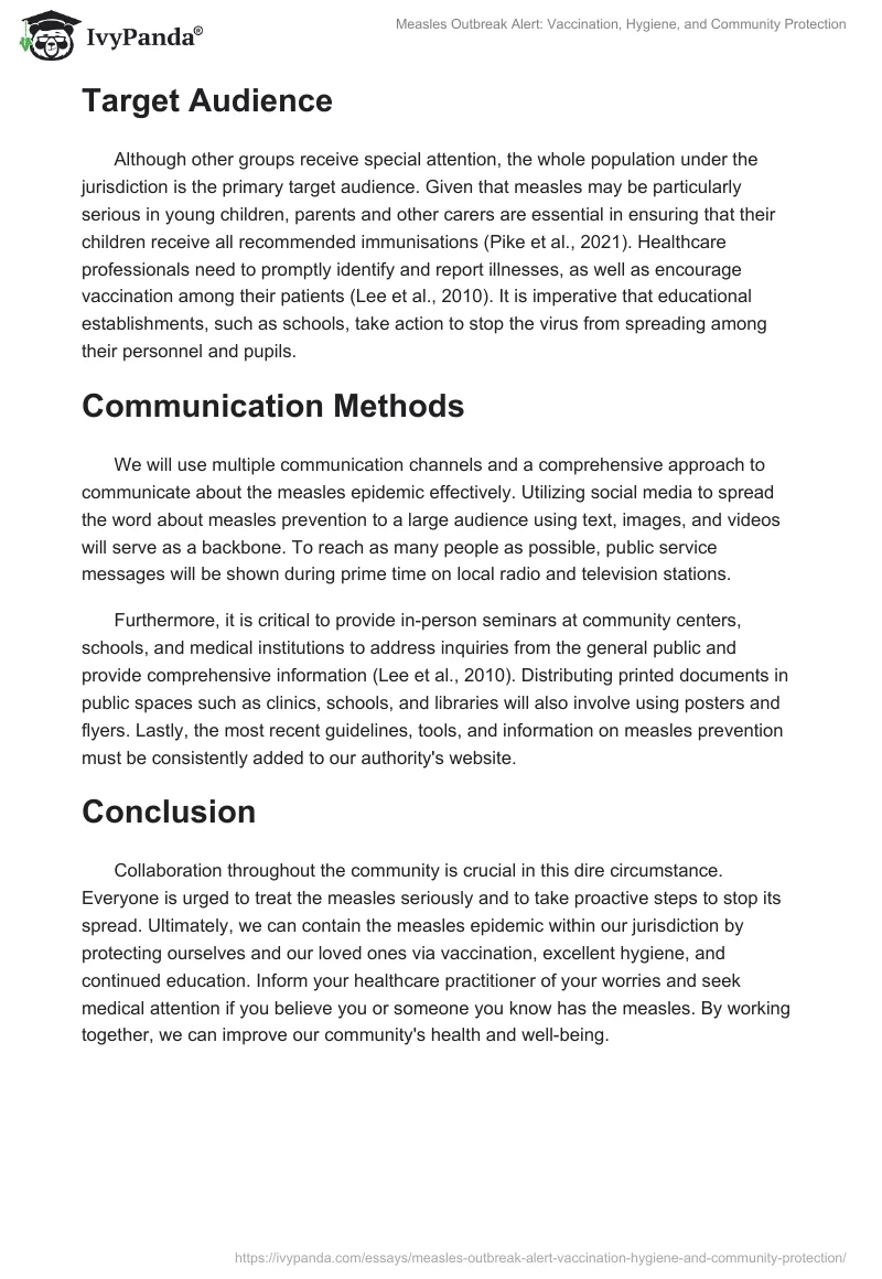Measles Outbreak Alert: Vaccination, Hygiene, and Community Protection. Page 2