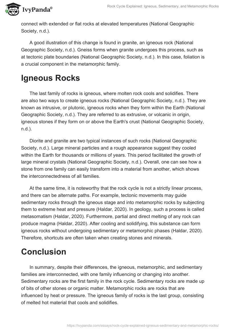 Rock Cycle Explained: Igneous, Sedimentary, and Metamorphic Rocks. Page 2