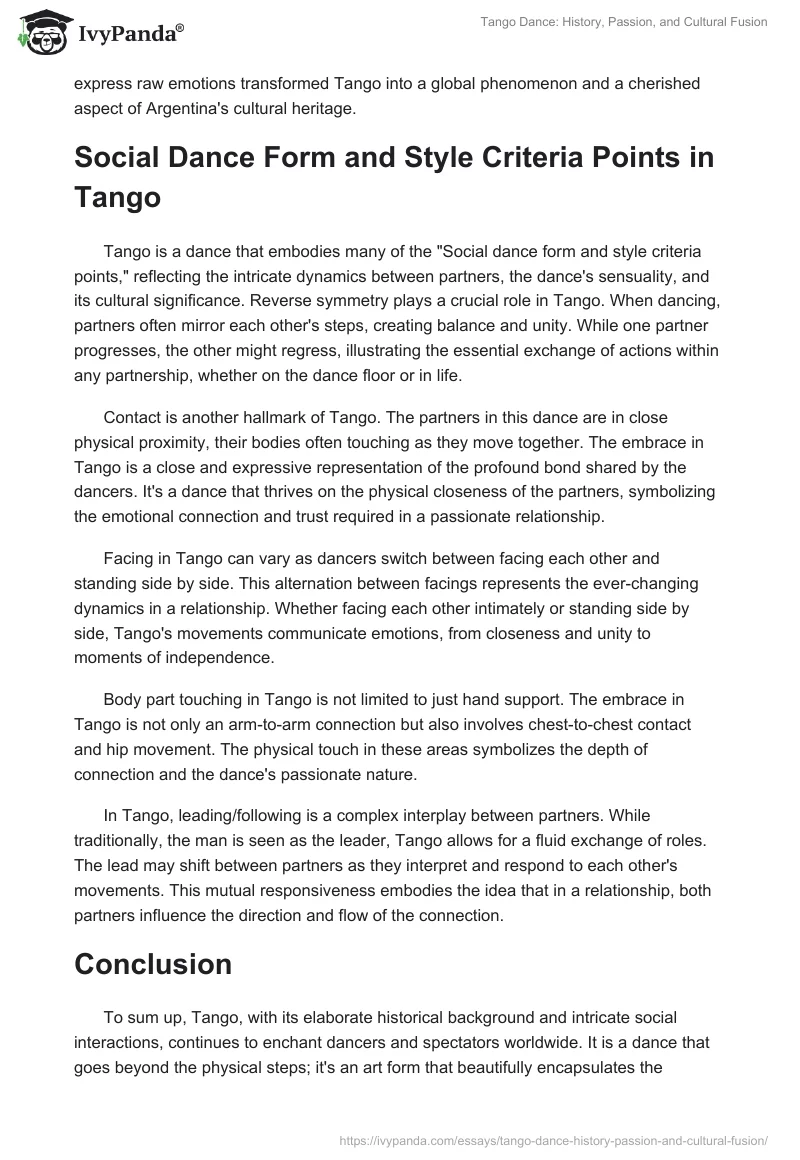 Tango Dance: History, Passion, and Cultural Fusion. Page 2