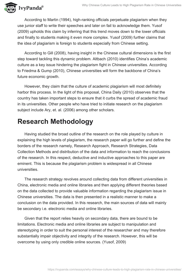 Why Chinese Culture Leads to High Plagiarism Rate in Chinese Universities. Page 2