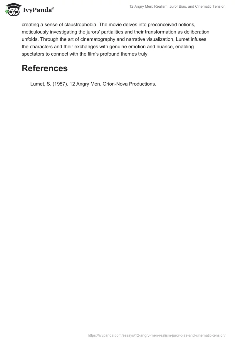 12 Angry Men: Realism, Juror Bias, and Cinematic Tension. Page 2