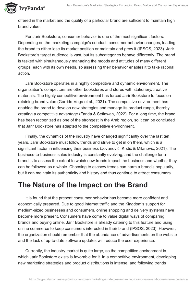 Jarir Bookstore's Marketing Strategies Enhancing Brand Value and Consumer Experience. Page 2