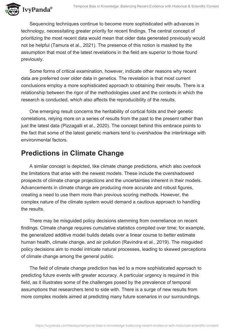 Temporal Bias in Knowledge: Balancing Recent Evidence with Historical & Scientific Context. Page 2