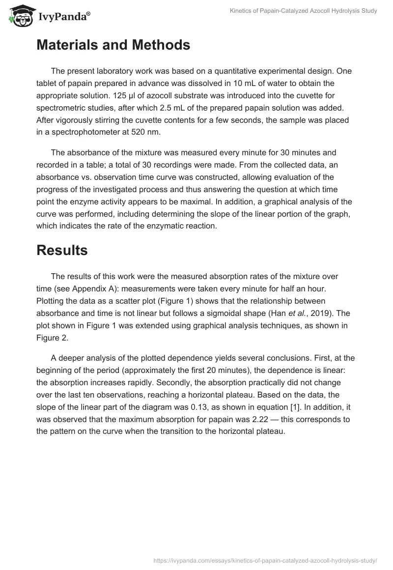 Kinetics of Papain-Catalyzed Azocoll Hydrolysis Study. Page 2