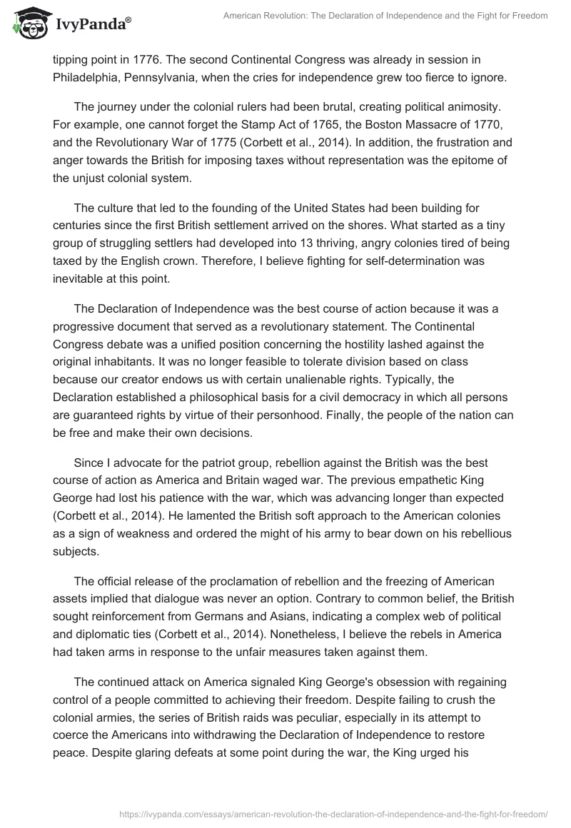 American Revolution: The Declaration of Independence and the Fight for Freedom. Page 2