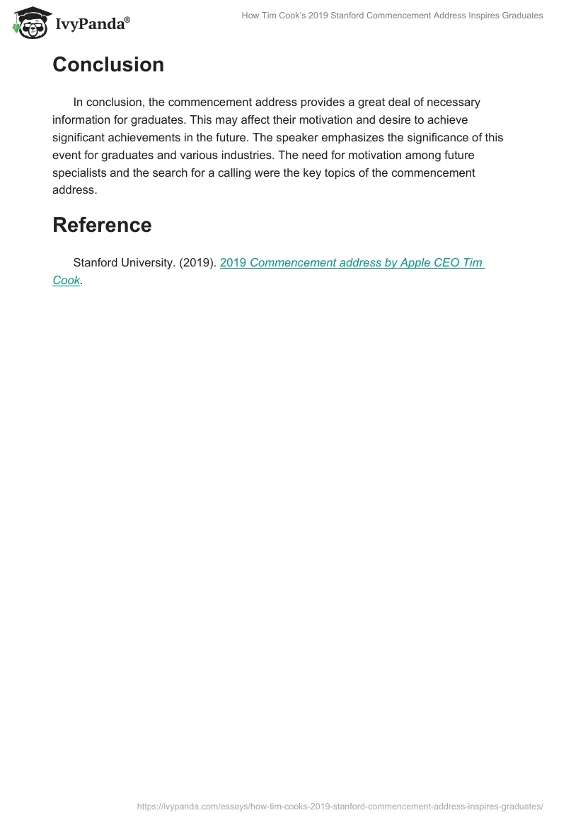 How Tim Cook’s 2019 Stanford Commencement Address Inspires Graduates. Page 2