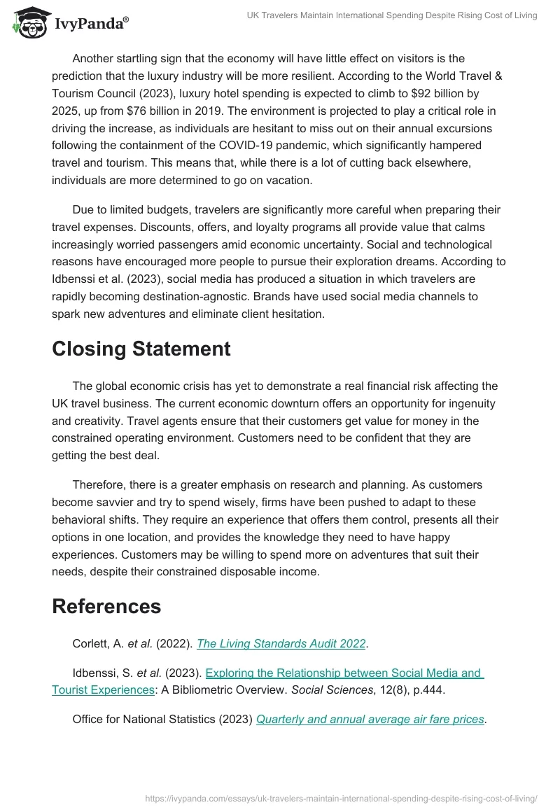 UK Travelers Maintain International Spending Despite Rising Cost of Living. Page 2