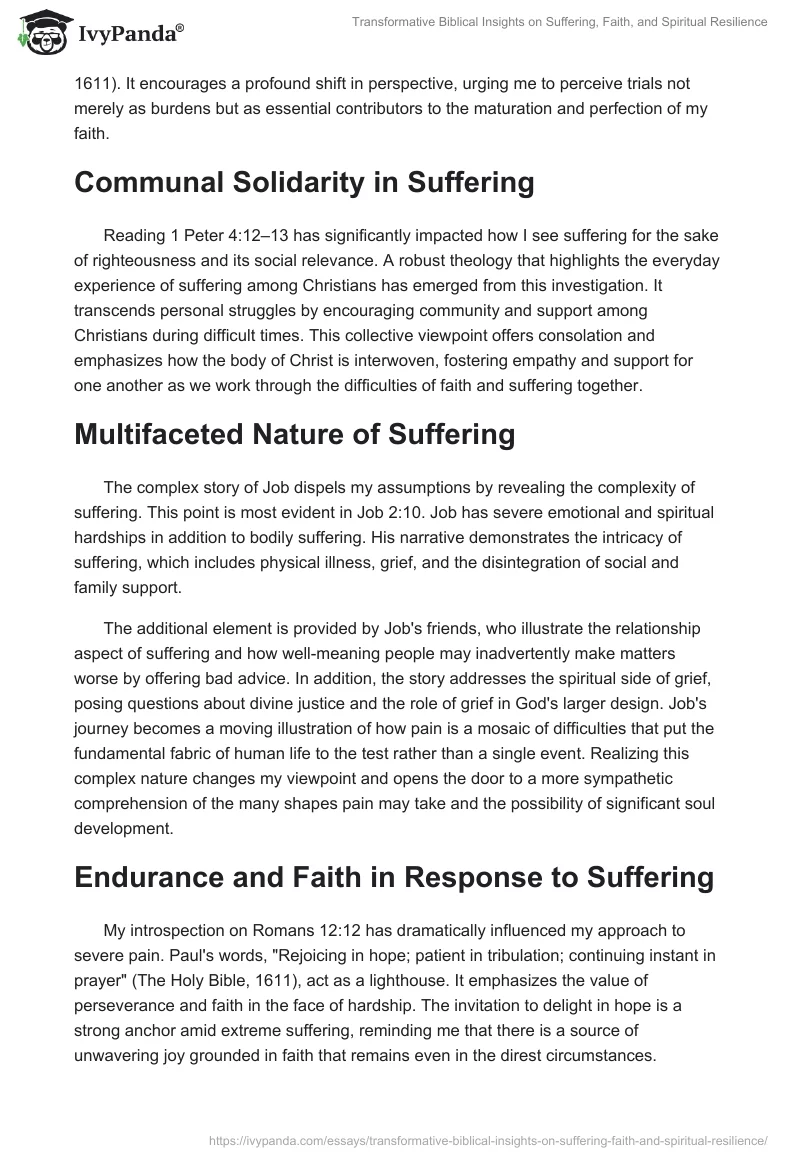 Transformative Biblical Insights on Suffering, Faith, and Spiritual Resilience. Page 2