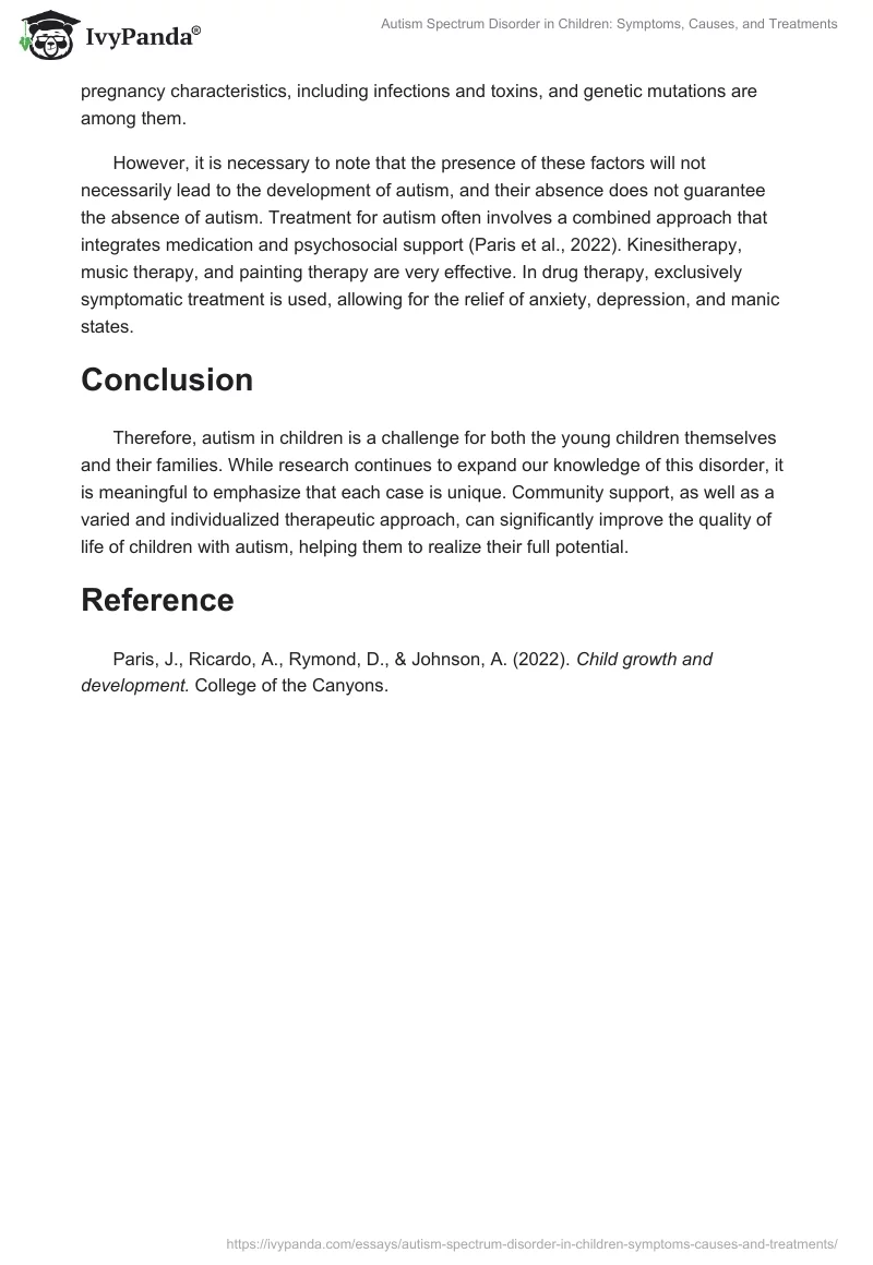 Autism Spectrum Disorder in Children: Symptoms, Causes, and Treatments. Page 2