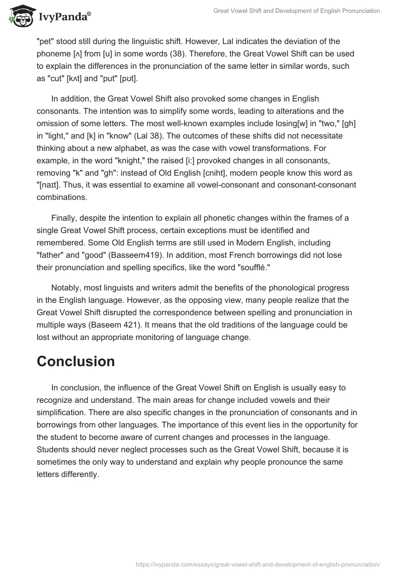 Great Vowel Shift and Development of English Pronunciation. Page 2