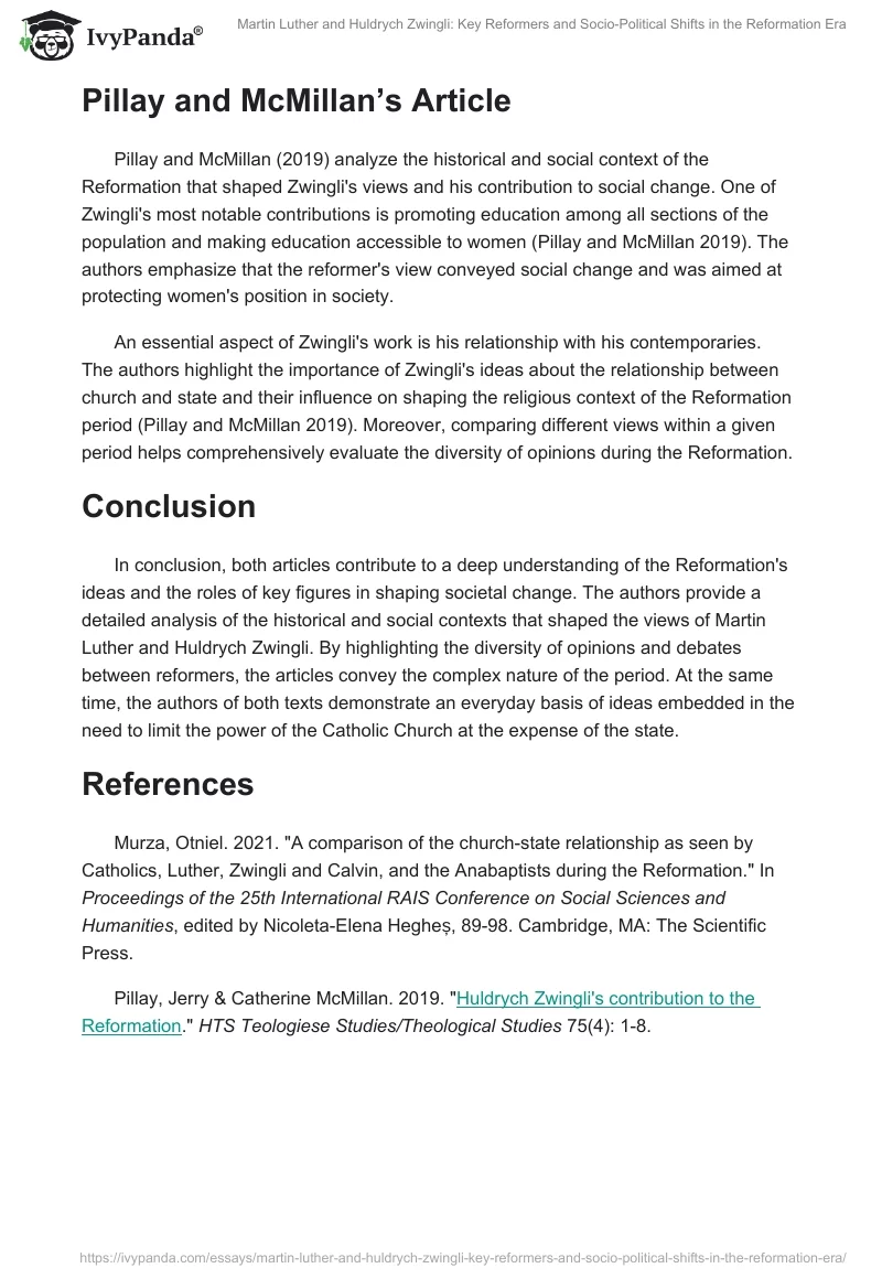 Martin Luther and Huldrych Zwingli: Key Reformers and Socio-Political Shifts in the Reformation Era. Page 2