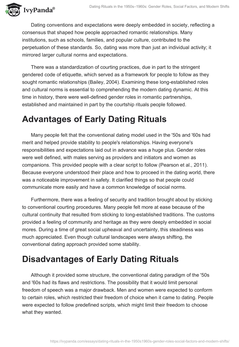 Dating Rituals in the 1950s–1960s: Gender Roles, Social Factors, and Modern Shifts. Page 2