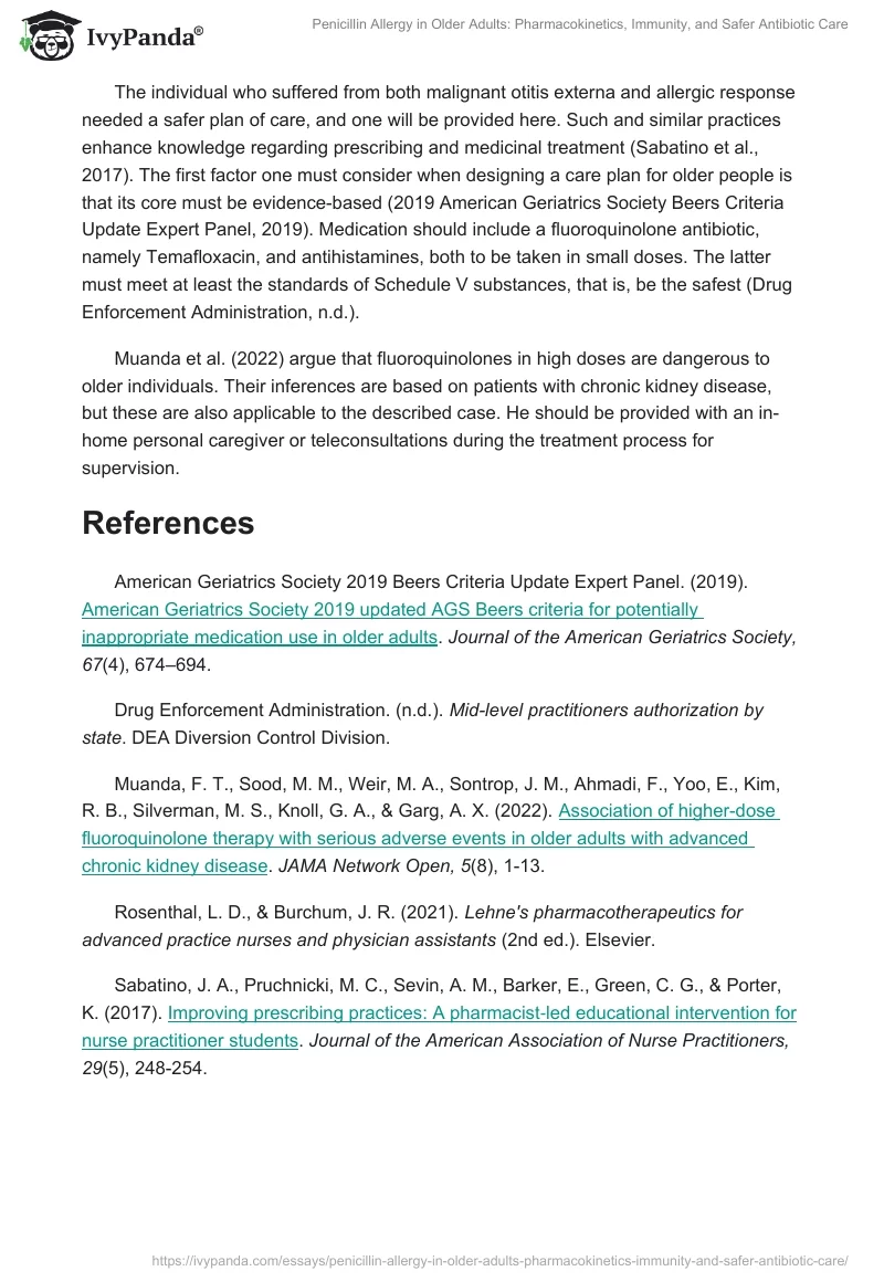 Penicillin Allergy in Older Adults: Pharmacokinetics, Immunity, and Safer Antibiotic Care. Page 2