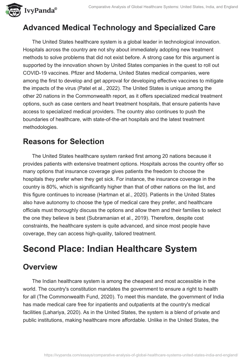 Comparative Analysis of Global Healthcare Systems: United States, India, and England. Page 2