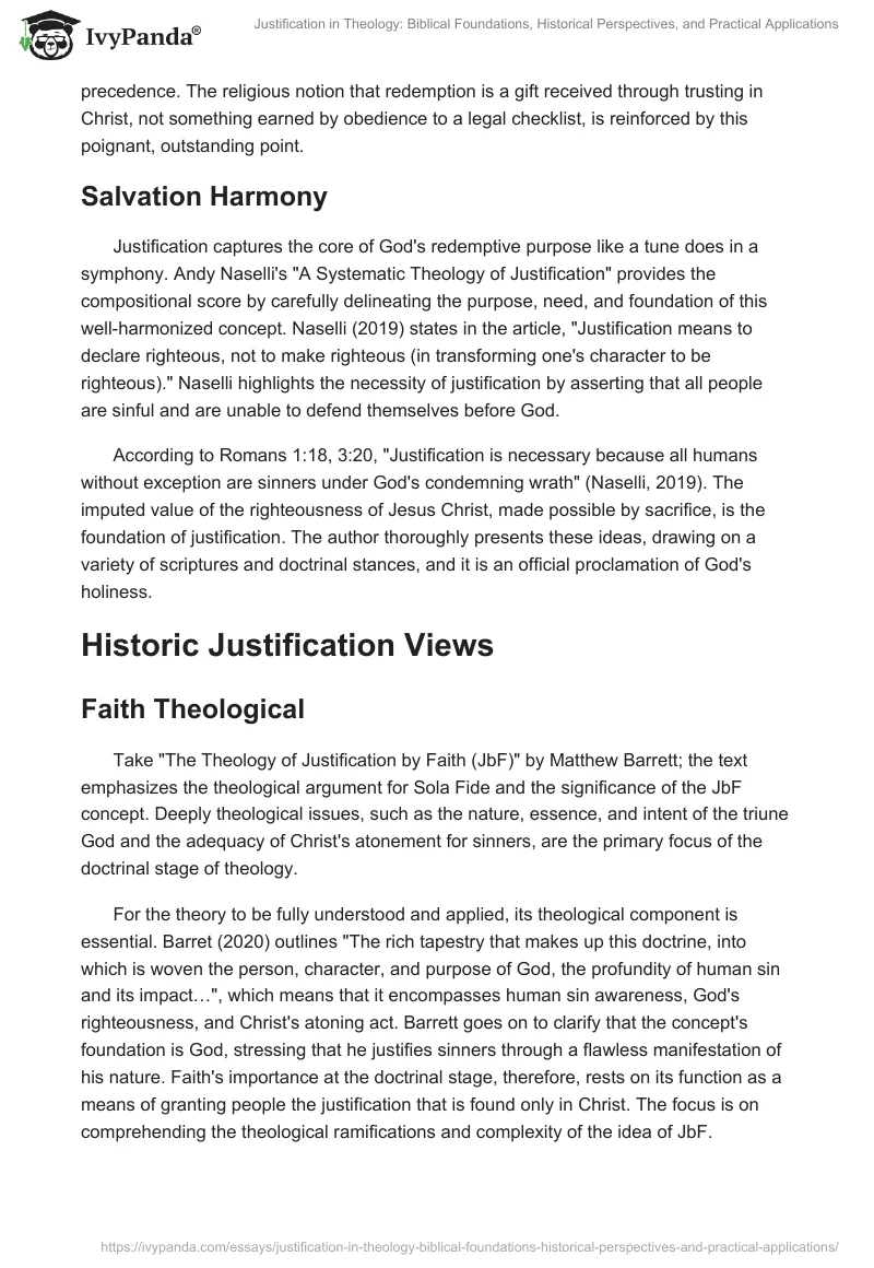 Justification in Theology: Biblical Foundations, Historical Perspectives, and Practical Applications. Page 2