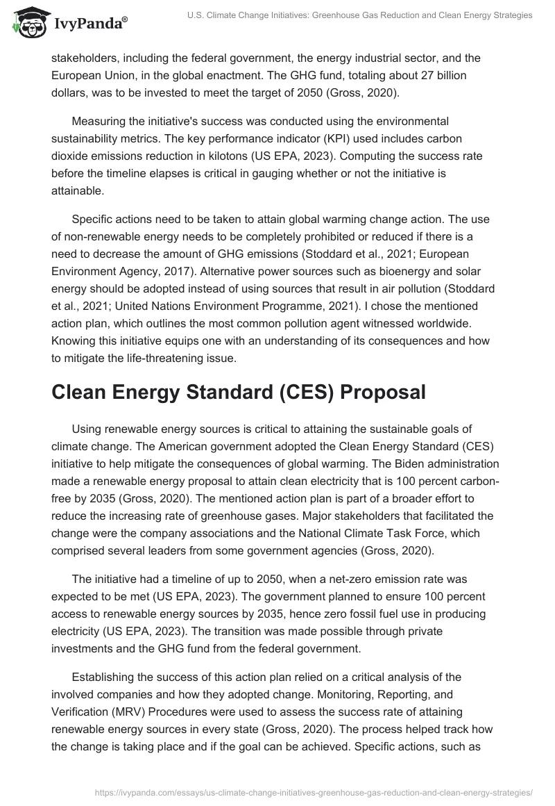 U.S. Climate Change Initiatives: Greenhouse Gas Reduction and Clean Energy Strategies. Page 2