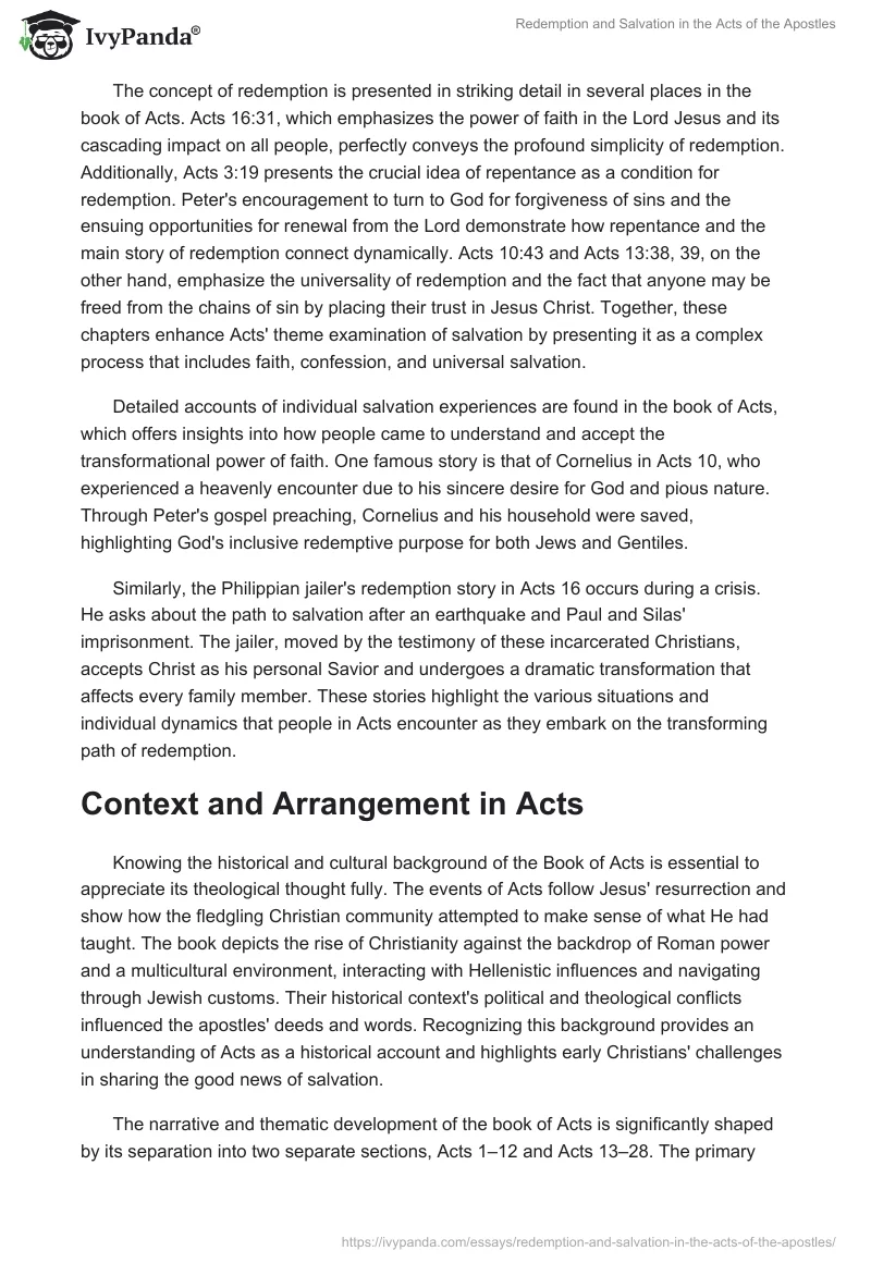 Redemption and Salvation in the Acts of the Apostles. Page 2