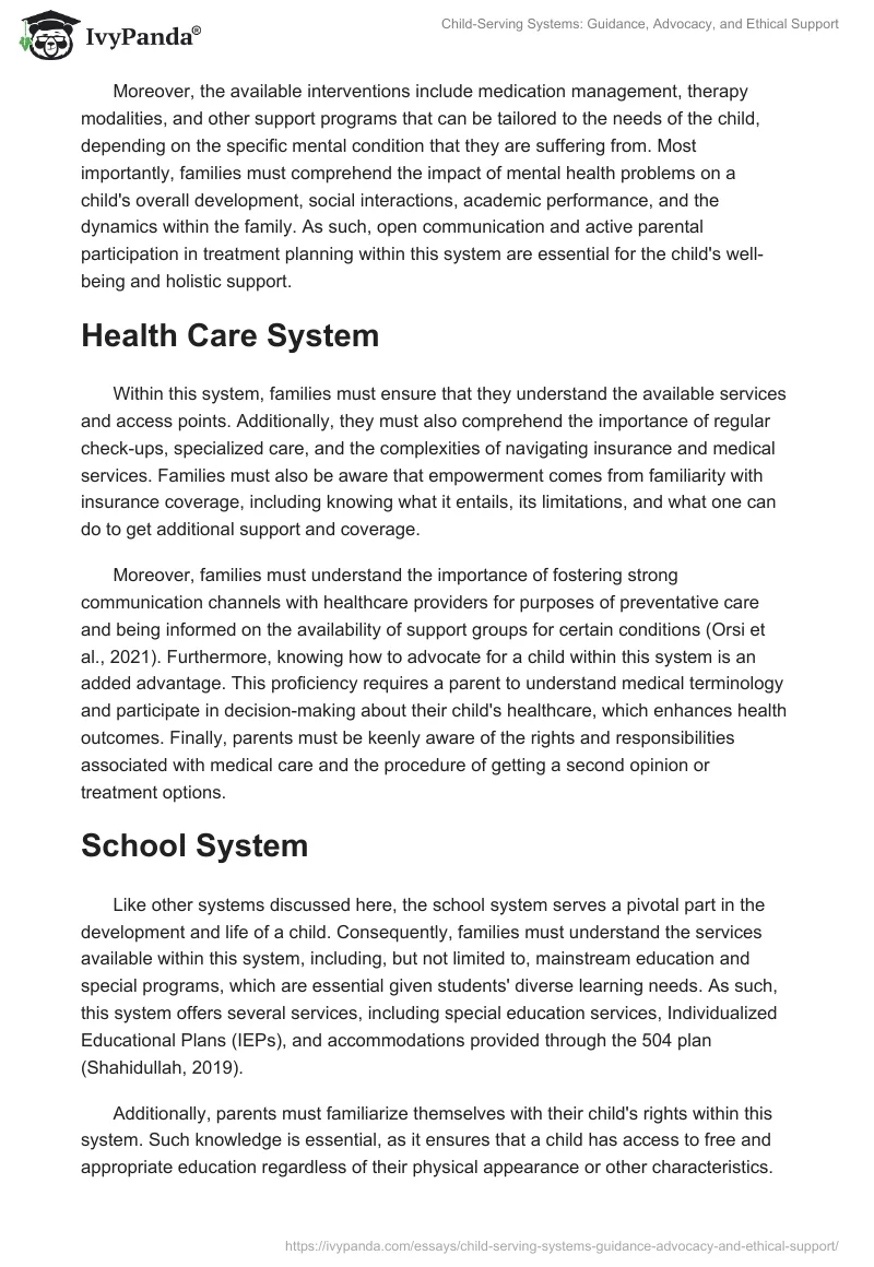 Child-Serving Systems: Guidance, Advocacy, and Ethical Support. Page 2