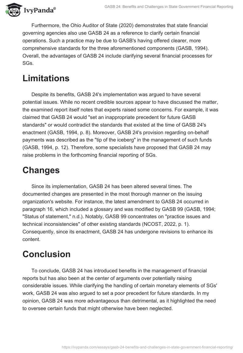 GASB 24: Benefits and Challenges in State Government Financial Reporting. Page 2
