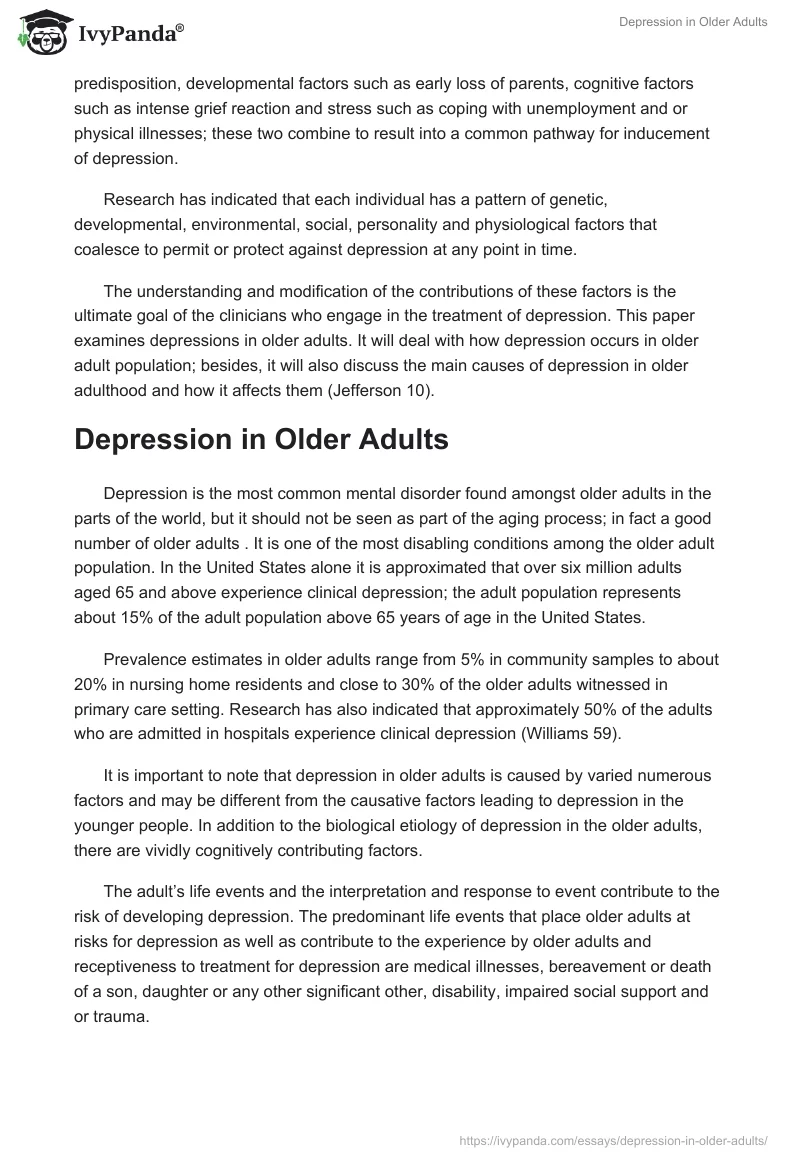 Depression in Older Adults. Page 2
