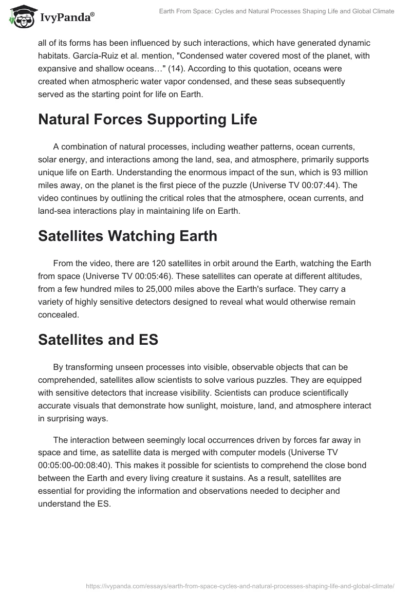 Earth From Space: Cycles and Natural Processes Shaping Life and Global Climate. Page 2