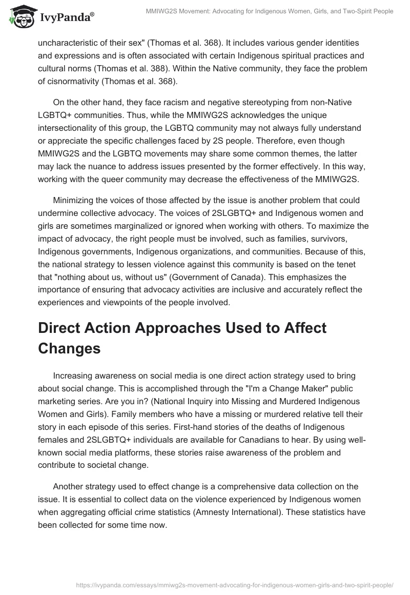 MMIWG2S Movement: Advocating for Indigenous Women, Girls, and Two-Spirit People. Page 2