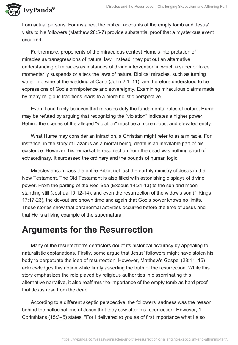 Miracles and the Resurrection: Challenging Skepticism and Affirming Faith. Page 2