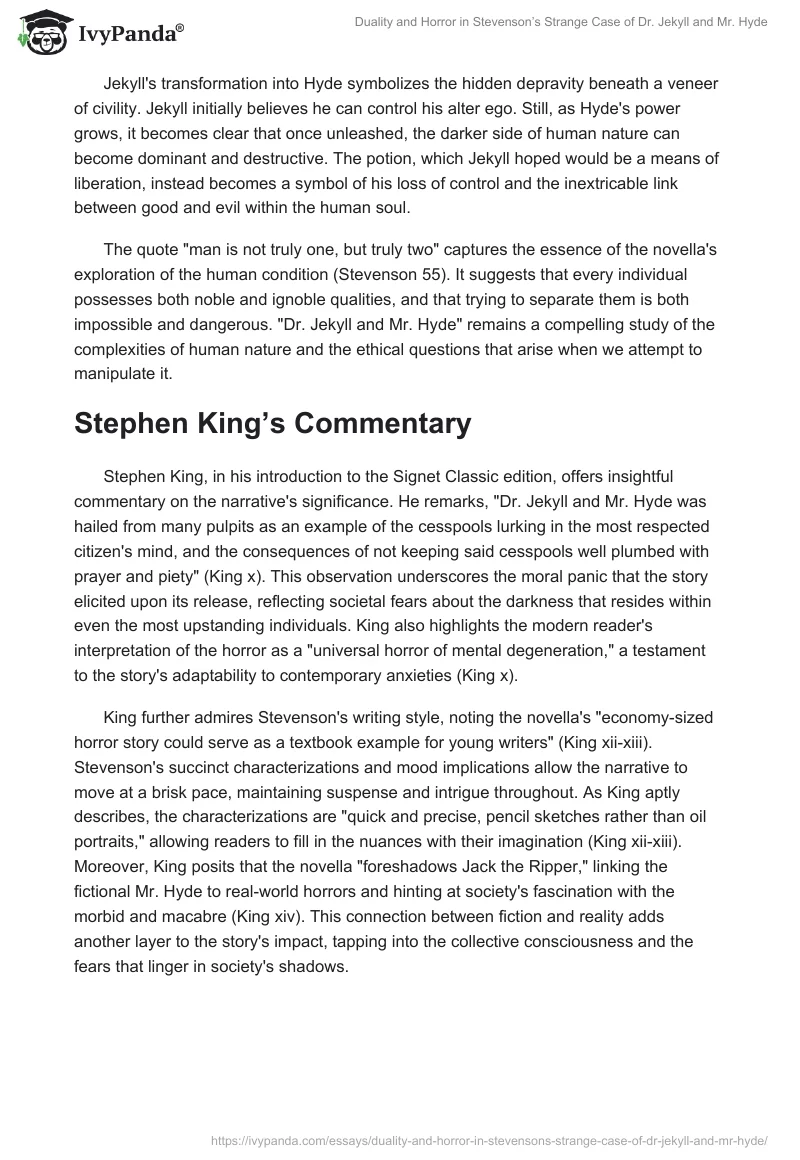 Duality and Horror in Stevenson’s "Strange Case of Dr. Jekyll and Mr. Hyde". Page 2