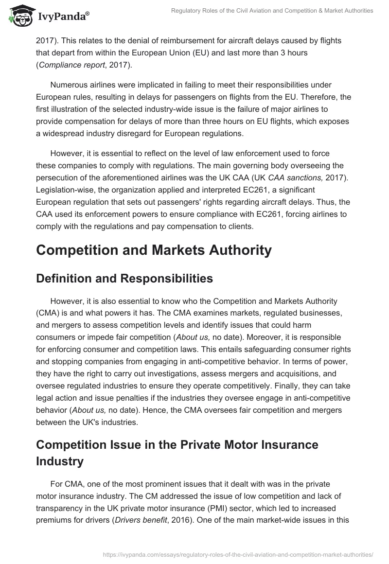 Regulatory Roles of the Civil Aviation and Competition & Market Authorities. Page 2