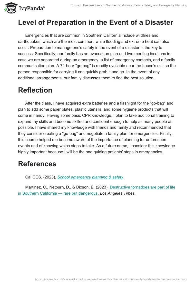 Tornado Preparedness in Southern California: Family Safety and Emergency Planning. Page 2