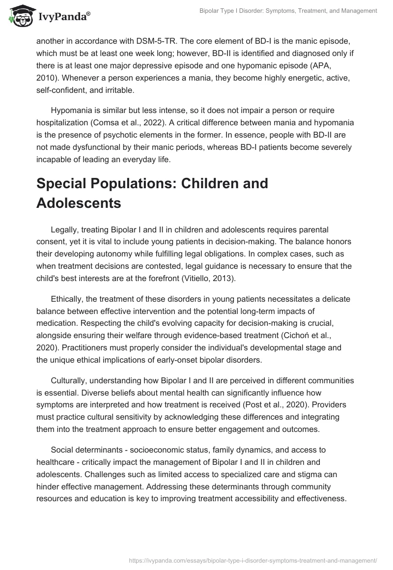 Bipolar Type I Disorder: Symptoms, Treatment, and Management. Page 2