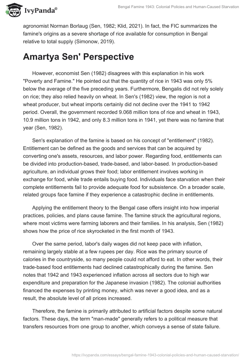 Bengal Famine 1943: Colonial Policies and Human-Caused Starvation. Page 2