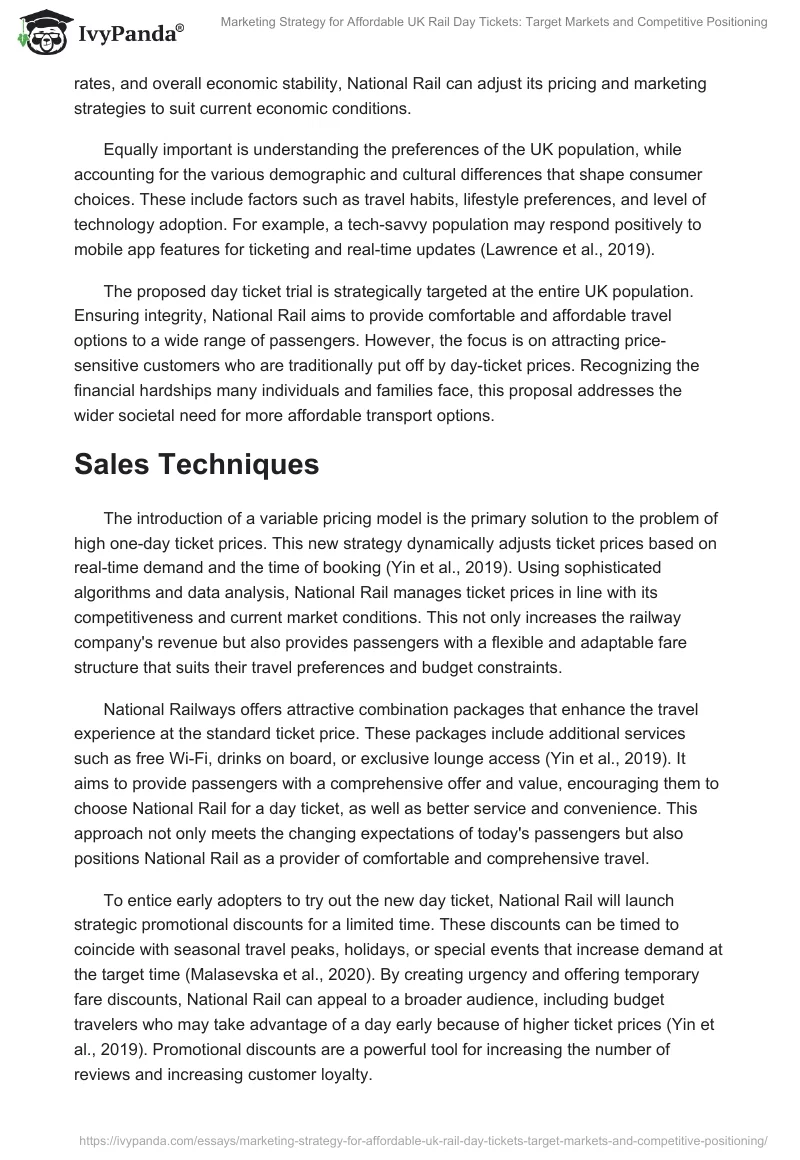 Marketing Strategy for Affordable UK Rail Day Tickets: Target Markets and Competitive Positioning. Page 2
