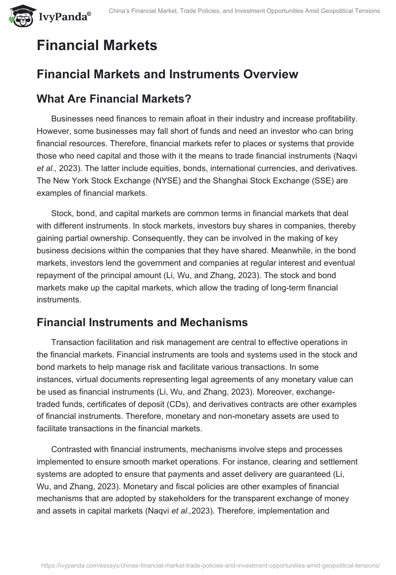 China’s Financial Market, Trade Policies, and Investment Opportunities Amid Geopolitical Tensions. Page 2