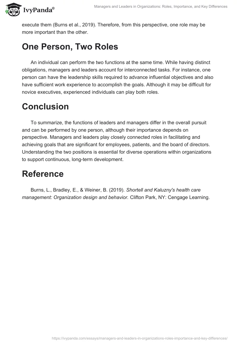 Managers and Leaders in Organizations: Roles, Importance, and Key Differences. Page 2